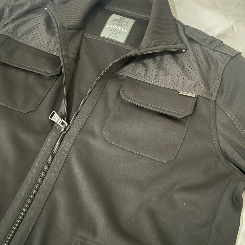 Express Men's Black Military Jacket